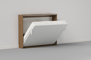 Queen / Horizontal / Mocha  Cabinet / White Platform / The Lori Bed (Base Model)